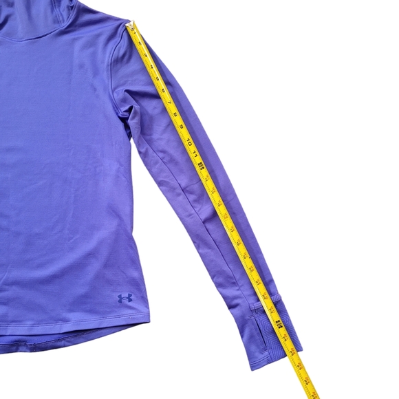 Under Armour Run Fitted Women's UA Infared Up Pace Funnel Sweatshirt Long Violet - Picture 11 of 12